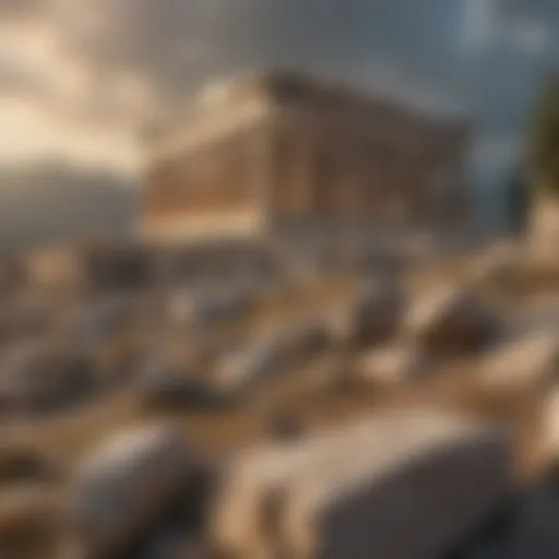 A stunning view of the ancient ruins of the Acropolis in Athens, Greece