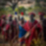 Vibrant Maasai culture in traditional attire