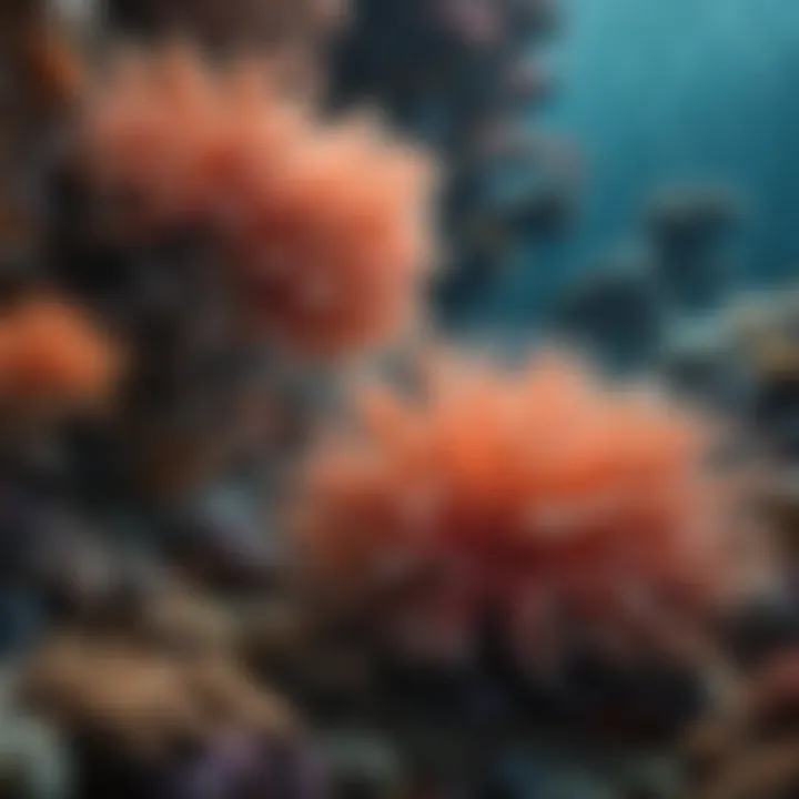 A vibrant coral reef showcasing marine life
