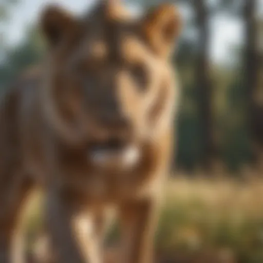 Female Lion Hunting Behavior