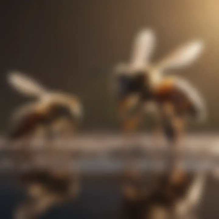 Illustration of bee communication through dance