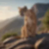 A majestic puma perched on a rocky outcrop, surveying its surroundings