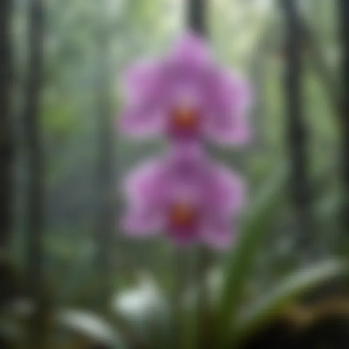 Enchanting Orchid in Tropical Rainforest