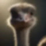 Elegance in Movement Graceful Ostrich in Motion
