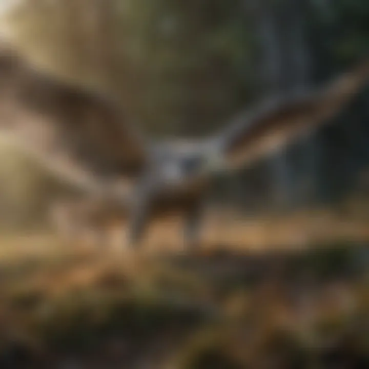 Peregrine Falcon hunting in the wild