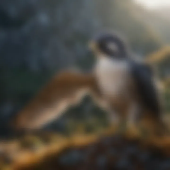 Majestic Peregrine Falcon in its natural habitat