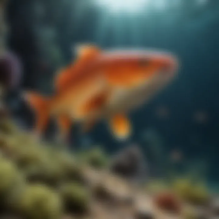 An underwater scene with a diverse range of fish