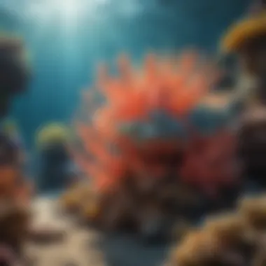 Illustration of a colorful coral reef ecosystem