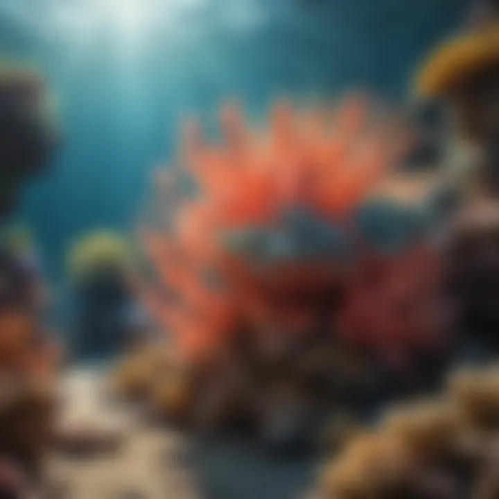 Illustration of a colorful coral reef ecosystem