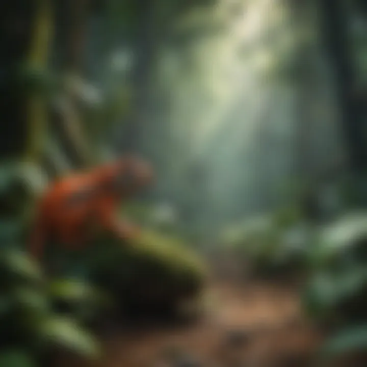 Illustration capturing the diversity of a tropical rainforest