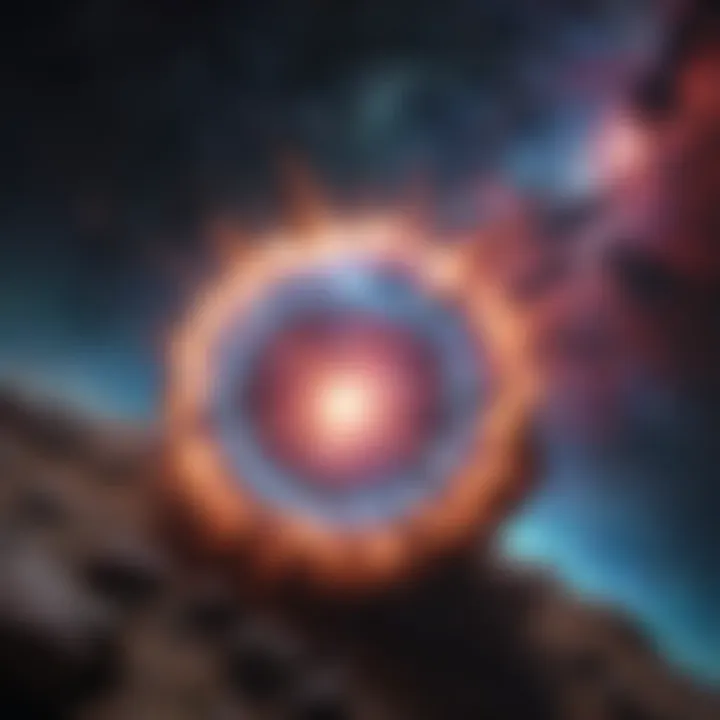 A captivating image of a nebula displaying vibrant colors