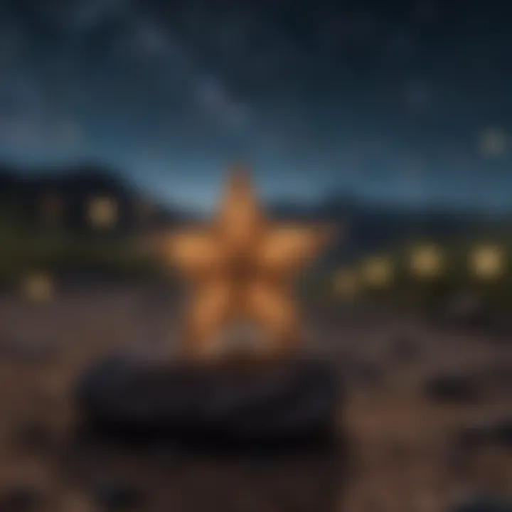 A vibrant depiction of twinkling stars in a night sky