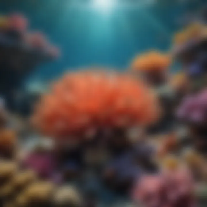 Spectacular coral reef teeming with colorful marine life