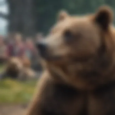 Crowd watching the exciting Fat Bear Contest