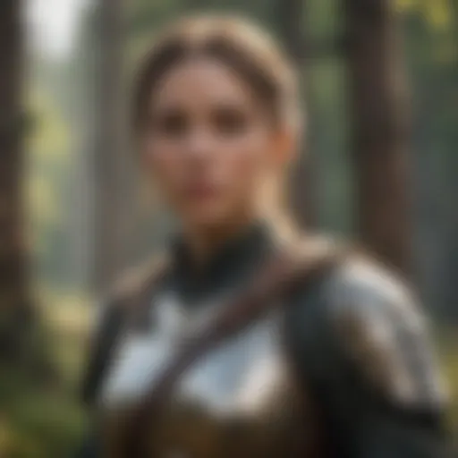 A fearless warrior standing tall on the battlefield