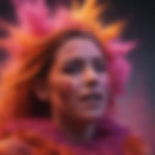 Colorful Holi Powder Bursting in Air