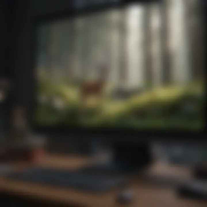 Digital search interface on a computer screen