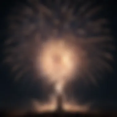 Illustration of Fireworks Display on Independence Day