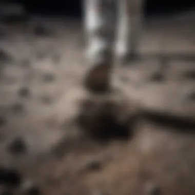 Astronaut Footprint on the Lunar Soil