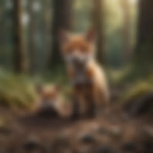 Curious Fox Pup Exploring Its Surroundings