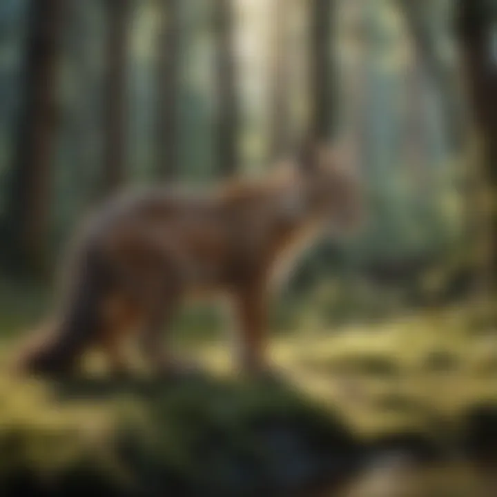 A detailed illustration of different animal species in their natural habitat.