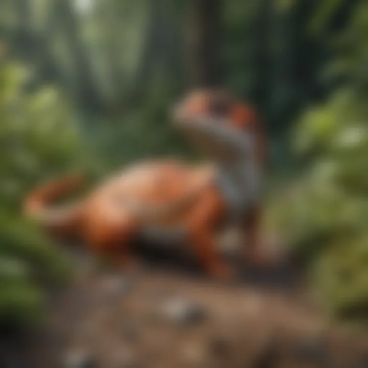 A vibrant ecosystem representation illustrating the interconnection of flora and fauna.