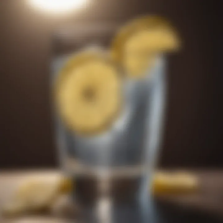 Glass of Fresh Filtered Water with Lemon Slice