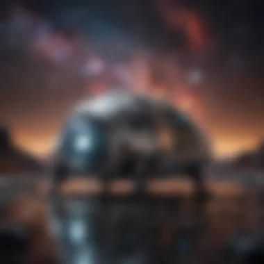 Sleek Spacecraft Venturing Into Unknown Galaxies Futuristic Spacecraft Venturing Into Unknown Galaxies