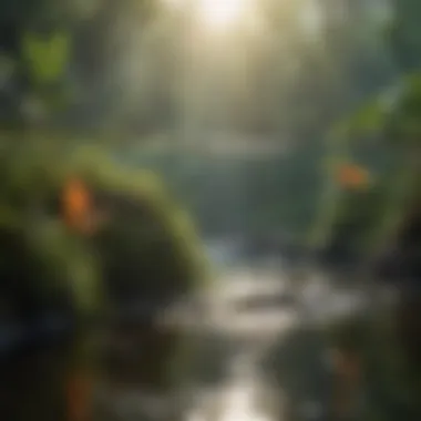 Aquatic Ecosystems Under Threat: Water Pollution Impact Fish gasping for air in contaminated water