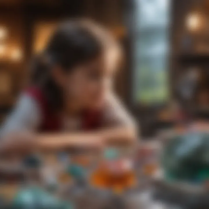 Children admiring and learning about gemstones in a fun and interactive setting.