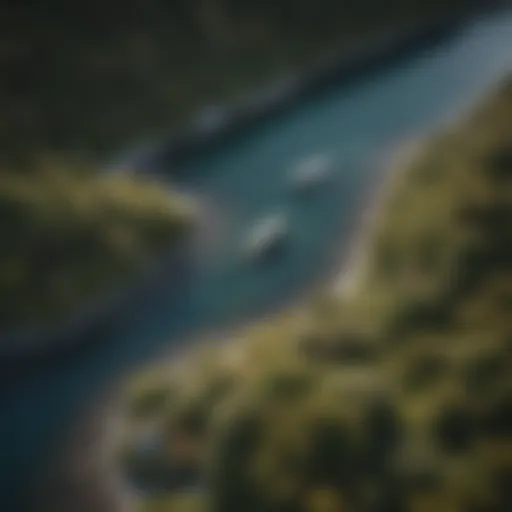 Aerial view of Fiordland National Park