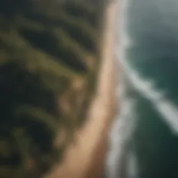 Aerial view of Ghana's coastline