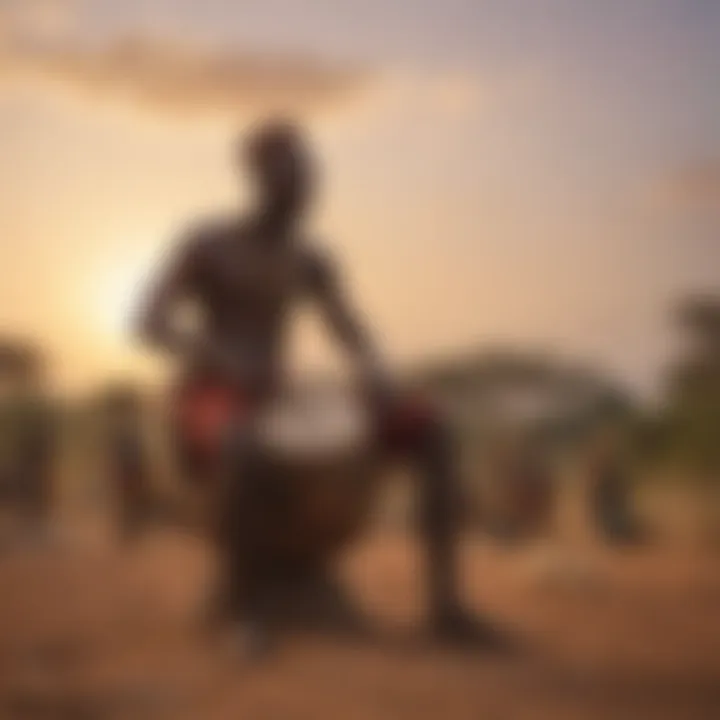 Ghanaian Drum Circle at Sunset