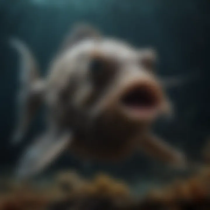 Ghostly Hunter: A Mysterious Anglerfish Lurking in the Depths