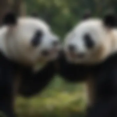 Playfulness in the Panda's Nature Giant Panda Engaging in Playful Behavior