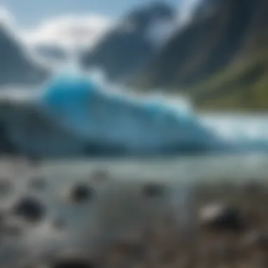 Glaciers calving into the crystal blue waters of Alaska