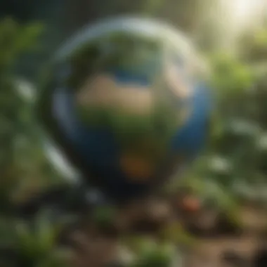 Global Conservation Efforts Illustration of a globe surrounded by plants and animals, symbolizing environmental conservation
