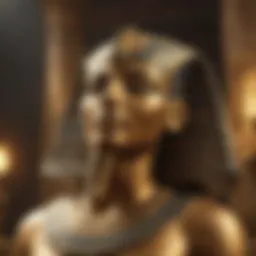 Ancient Egyptian Pharaoh's Golden Sarcophagus