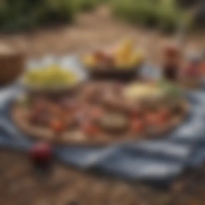 Gourmet Picnic Spread with Culinary Delights