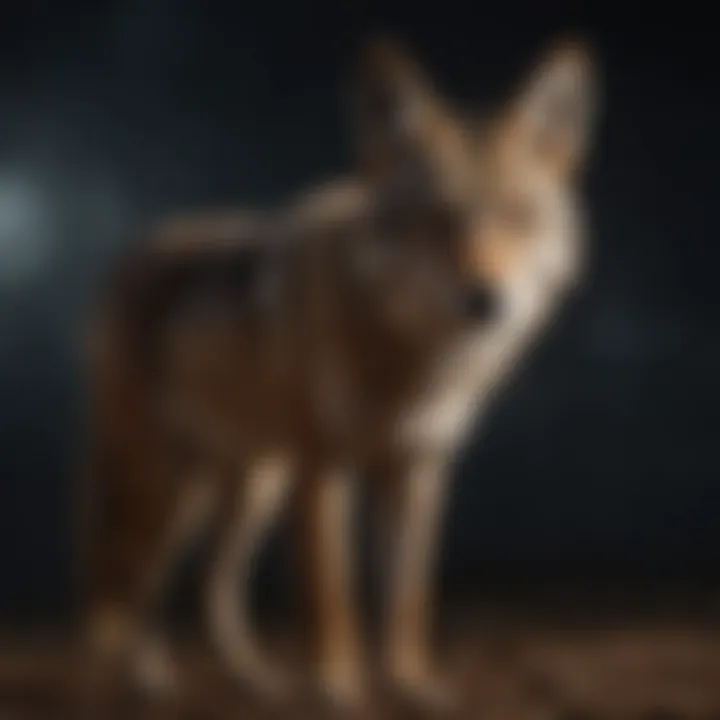 Graceful Coyote in Moonlight