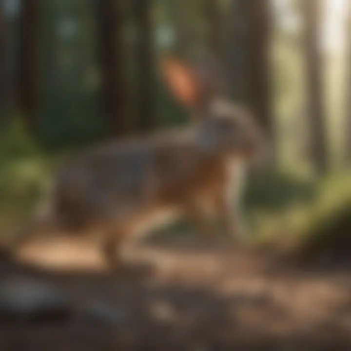 Graceful Jack Rabbit in Motion