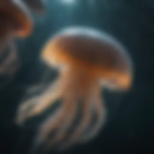 Graceful Jellyfish Gliding Through Ocean Depths