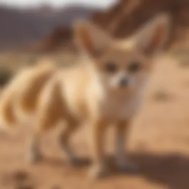 Graceful Movement of the Fennec Fox in the Desert