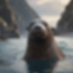 Graceful Sea Lion gliding through the ocean