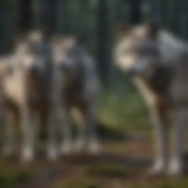 Gray Wolf Pack in the Wild Gray Wolf Pack in the Wild