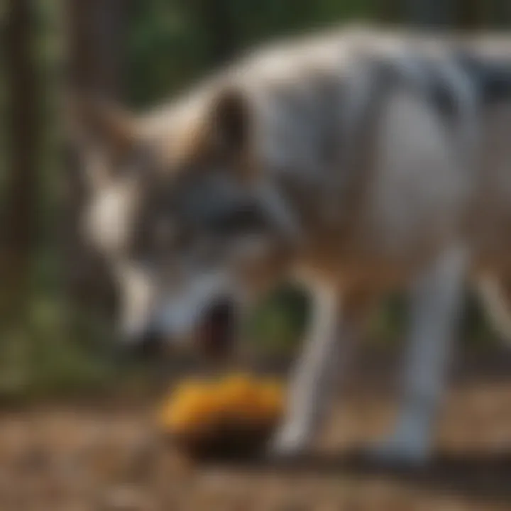 Prey selection of a gray wolf in its natural habitat