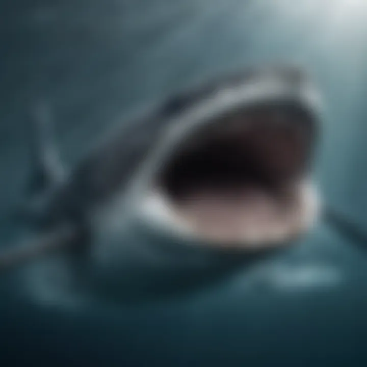 Visual representation of threats posed to whale sharks, such as pollution and fishing activities.