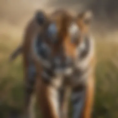 Majestic Tiger in Grasslands