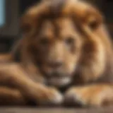 Cozy Happy Nappers Lion with a child