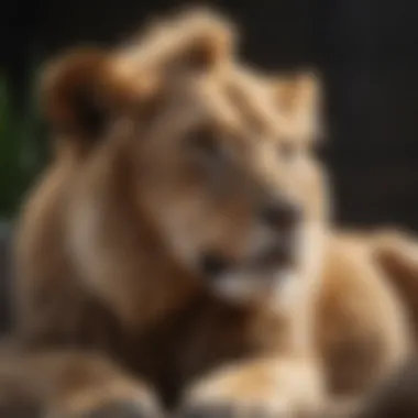 Happy Nappers Lion in a nursery setting